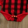 thumbnail image 6 of Christmas Baby Romper Newborn Baby Boys Red Plaid Long Sleeve Jumpsuit Infant Deer Onesies Winter Clothes, 6 of 7