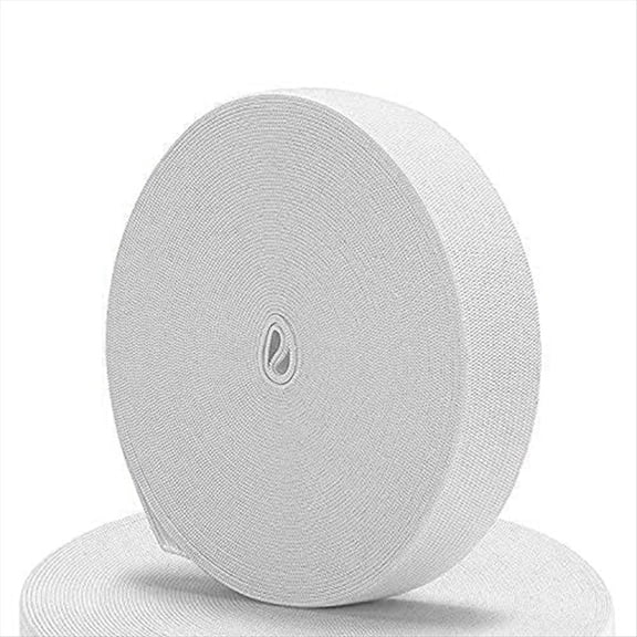 Rollbacks & More White Sewing Elastic Band 40M 3/4 Inch Knit Spool Heavy Stretch High Elasticity Strap Material for Crafts