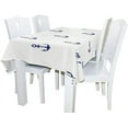 thumbnail image 2 of Coolnut 60"x120" Blue Anchors On Ivory Tablecloth Modern Table Cover for Home Decoration, Spill Proof Cloth Washable for Dinner Picnic, 2 of 6