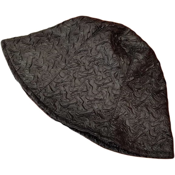 CoCopeaunts Women Bucket Hat Fashion Pleated Design Street Travel Wild Wear Pure Color Summer UV Protection Folding Fisherman Hat