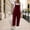 01 Wine, variant on Weiqiqre Jumpsuits for Women Dressy Overalls Casual Summer Sleeveless Strap Loose Wide Leg Jumpsuits with Pockets