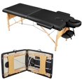 thumbnail image 2 of Topeakmart 84'' 2 Sectional Adjustable Massage Table Folding Massage Bed with Carry Case Bag, Black, 2 of 15