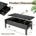 thumbnail image 4 of Costway 47 "Ascenseur Table Basse Moderne W / Compartiment Caché et Tiroirs pour Salon, 4 of 10