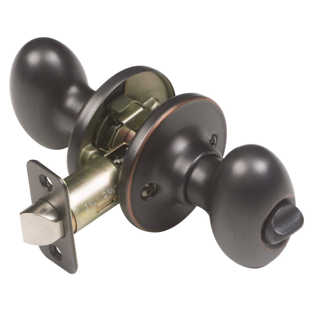 Design House 750588 Egg 2Way Latch Privacy Door Knob, Oil Rubbed