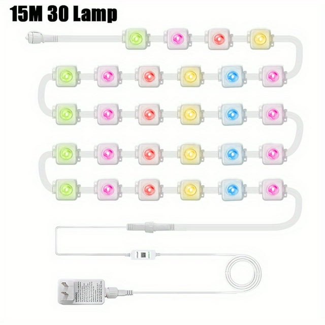 LOVEVER Lumières RVB Extérieures Permanentes avec Contrôle par Application Intelligente Télécommande Modes de Scène Bricolage Synchronisation Musicale Lumières d'Avant-toit pour Décoration de Jardin Terrasse Fête de Noël Fête Halloween Toit