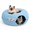 Blue-Jumbo, variant on Peekaboo Cat Cave Donut Bed, Light Gray + Dark Gray, Large, Fits Cats Up To 45 Lbs