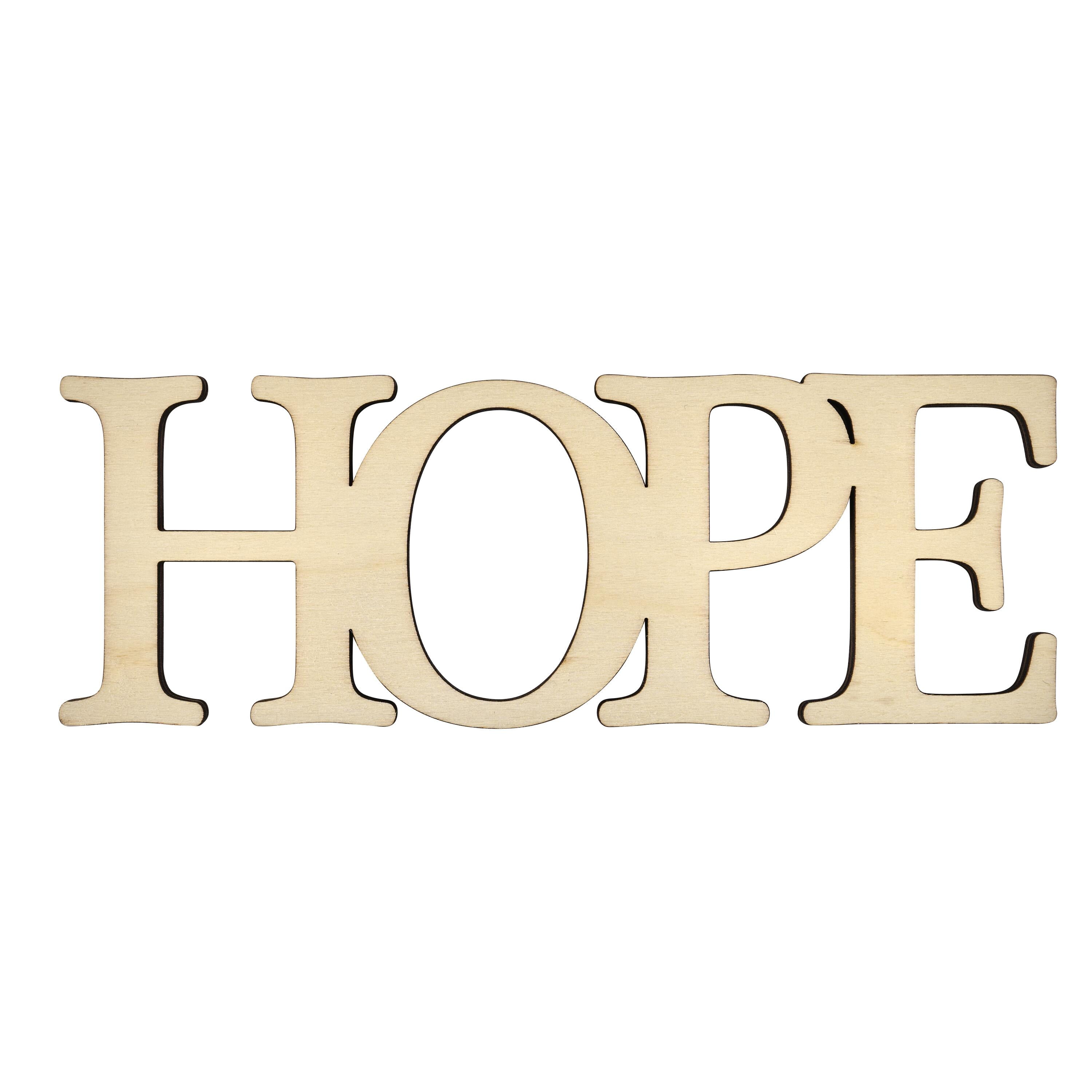 (2 pack) Plaid Unpainted Wood Surfaces, Hope, 7"
