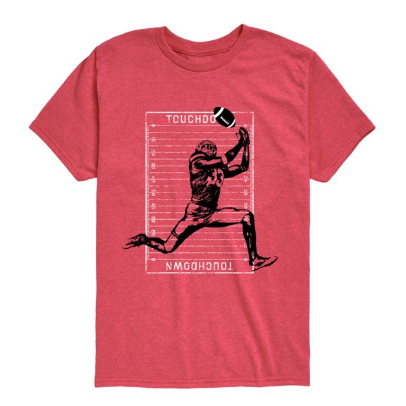 Instant Message - Player Catching Football Short Sleeve Graphic T-Shirt