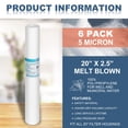 thumbnail image 3 of Cartucho de filtro de agua Membrane Solutions 5 Micron x6, 3 of 8