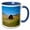 Blue/White, variant on 3drose, Old Barn and Field in Remote Butte Montana - Us27 Bba0096 - Bill Bachmann, 15oz Mug