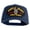 Navy, variant on Purple Heart Korean War Combat Wounded Patched Solid Cotton Twill 5 panel Mesh Back Cap - Navy OSFM