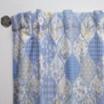 thumbnail image 3 of Designart 'Blue Floral Dew' Modern Curtain Panel, 3 of 5