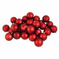 thumbnail image 2 of 12ct Burgundy Red Shatterproof Matte Christmas Ball Ornaments 4" (100mm), 2 of 7
