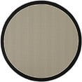 thumbnail image 2 of Unique Loom Outdoor Border Collection Area Rug - Frame (5' 1" Round Black/Ivory), 2 of 9