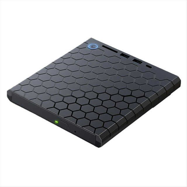 Lector de CD DVD Externo USB 3.0 Unidad de CD/DVD con Puertos SD/TF Grabadora de DVD Reproductor de Unidad de CD/DVD para PC PortáTil