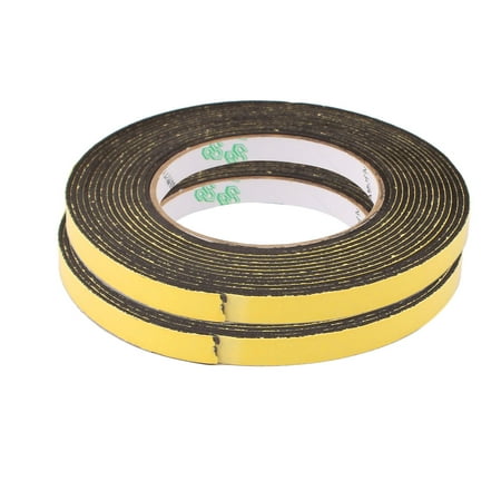 

2pcs 10mm x 2mm Single Sided Self Adhesive Shockproof Sponge Foam Tape 5M Length