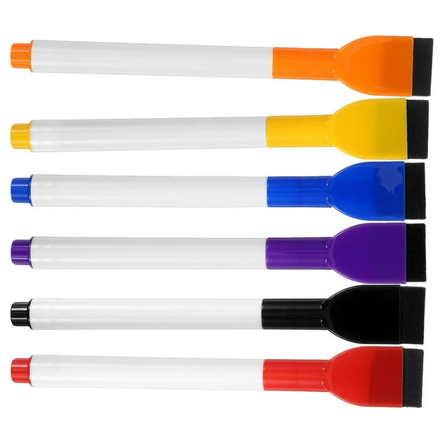 LEEYNEER 6 Pcs Erasable Whiteboard Marker Dry Erase Markers Whiteboard Fine Tip Dry Erase Markers Whiteboard Markers Student