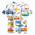 thumbnail image 4 of TOWED22 Toddler Boys Dinosaur Shark T-Shirts Short Sleeve Car Excavator Graphic Tees(White,4-5 Y), 4 of 5