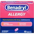 thumbnail image 2 of Benadryl Ultratab Antihistamine Allergy Medicine Tablets, 48 Count, 2 of 11