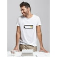 thumbnail image 2 of Low Battery Burger Graphic Men White T-Shirt, Male Medium, 2 of 4