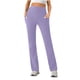 thumbnail image 1 of Amzcrzy Pantalones Yoga Mujer Color Liso - Cintura Elástica, Control Abdominal, Corte Acampanado, Leggings Elásticos Cómodos, Bolsillos S-2XL Morado, 1 of 7
