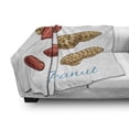 thumbnail image 3 of Peanut Butter Soft Flannel Fleece Throw Blanket, Peanut Sketch of Kernel and Fresh Groundnut in Shell, Cozy Plush for Indoor and Outdoor Use, 60" x 80", Pale Brown Salmon, by Ambesonne, 3 of 6