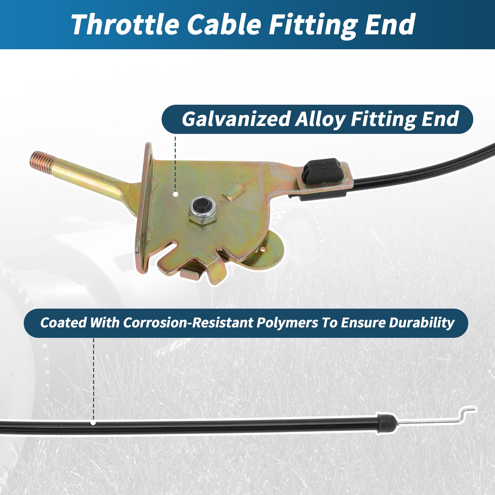 Unique Bargains No.603409 Throttle Cable for Hustler Super Z Lawn Mower Models