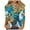 Multicolor Plus Size Blouse for Women_s, variant on CYMMPU Spring Tops Crew Neck Fall Fashion Shirts Floral Printed Loose Fit 3/4 Sleeve Blouses for Women Dressy Casual Tunic Tops Lightweight Basic T-Shirts Multicolor XXXL