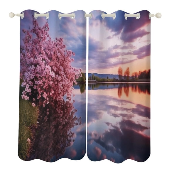 Sunset Scenery Blackout Curtains for Bedroom Curtains Insulated Room Darkening Window Drapes for Living Room
