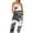 Gray jumpsuits for women, variant on Wycnly Womens Jumpsuits Vintage Wide Leg Loose Fit Pocket Strap Long Jumpsuits Trendy Leopard Print V-Neck Sleeveless Maxi Summer Rompers Black s
