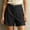 Black women's high waisted shorts with pockets a1, variant on Cagogo Women's High Waisted Shorts with Pockets Solid Casual Everyday Regular Fit Stretchy Summer Beach Denim Shorts, White S