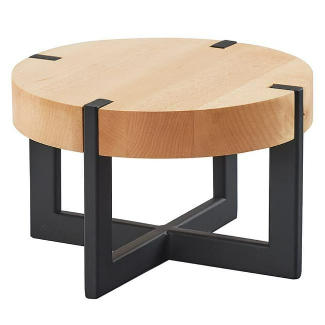 Cal Mil 3642-9-71 9 in. Dia Round Maple Riser - 9.5 dia. x 6 in.
