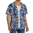 thumbnail image 2 of Pofeuu Cute Popcorn Print Mens Casual Short Sleeve Shirts Beach Summer Spread Collar Pocket Tops Men's Casual Short-sleeved Shirt-Medium, 2 of 5