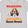 thumbnail image 4 of Inktastic Protected by a Basset Hound Funny Dog Boys or Girls Toddler T-Shirt, 4 of 5