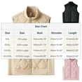 thumbnail image 3 of SuTry Womens Lightweight Vest Fall Winter Solid Color Lapel Zip Pockets Warm Sleeveless Jackets Fashion Casual Coat(Khaki#2,3XL), 3 of 9