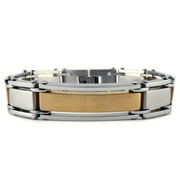 Stainless Steel Mens Bracelet with Gold Plated