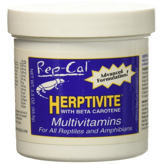 Rep Cal Herptivite Multivitamin Supplements for Reptiles 3.3 oz