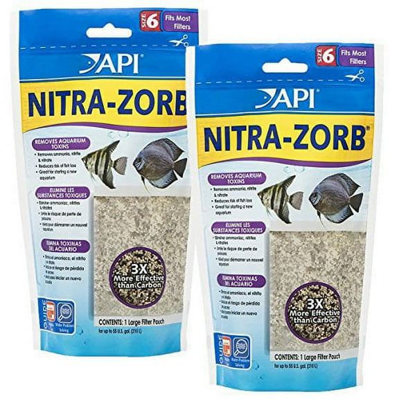 API NITRA ZORB SIZE 6 Aquarium Canister Filter Filtration Pouch 1 Count Bag 2 pack