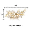 thumbnail image 2 of Flower Crystal Bride Wedding Hair Comb Hair Accessories with Pearl Bridal Side Combs Headpiece for Women Pack of 1(Silver), 2 of 4