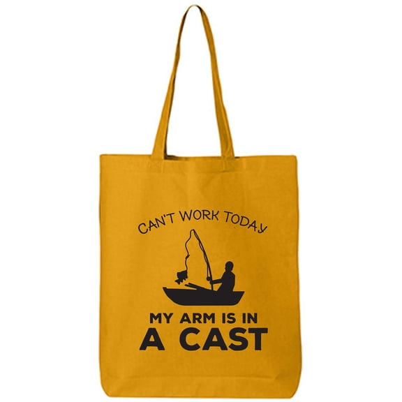 Can't Work Today. .Arm In A Cast Cotton Canvas Tote Bag