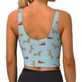 thumbnail image 3 of Xecao Dachshund Dog for Sports Bra with Removable Pads, Crop Tank Top Design, Women's Longline Sports Bra - Non-Wired - Large, 3 of 9