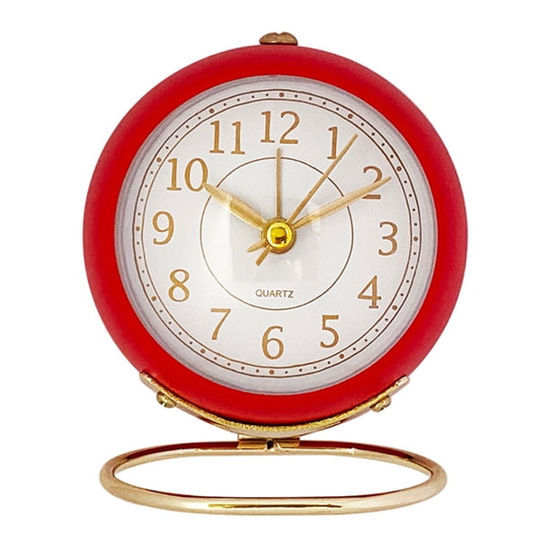 Pequeños relojes de mesa, clásico reloj despertador de mesa que no hace tictac, reloj de astronauta de escritorio con pilas para sala de estar, dormitorio, cabecera, decoración interior Sincero Hogar