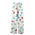 thumbnail image 5 of TRUBKH boho pants for women High Waist Wide Leg Pants Floral Solid Long Palazzo Pants Print Boho Palazzo Pants High Waist Trousers womens hiking pants cotton capri pants for women White S, 5 of 6