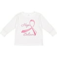 thumbnail image 3 of Inktastic Hope Believe Breast Cancer Ribbon Boys or Girls Long Sleeve Toddler T-Shirt, 3 of 5
