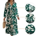 thumbnail image 2 of AUSDIOCA Long Sleeve Maxi Dress for Women Casual V Neck Garden Party Floral Dresses for Summer or Spring, 2 of 9