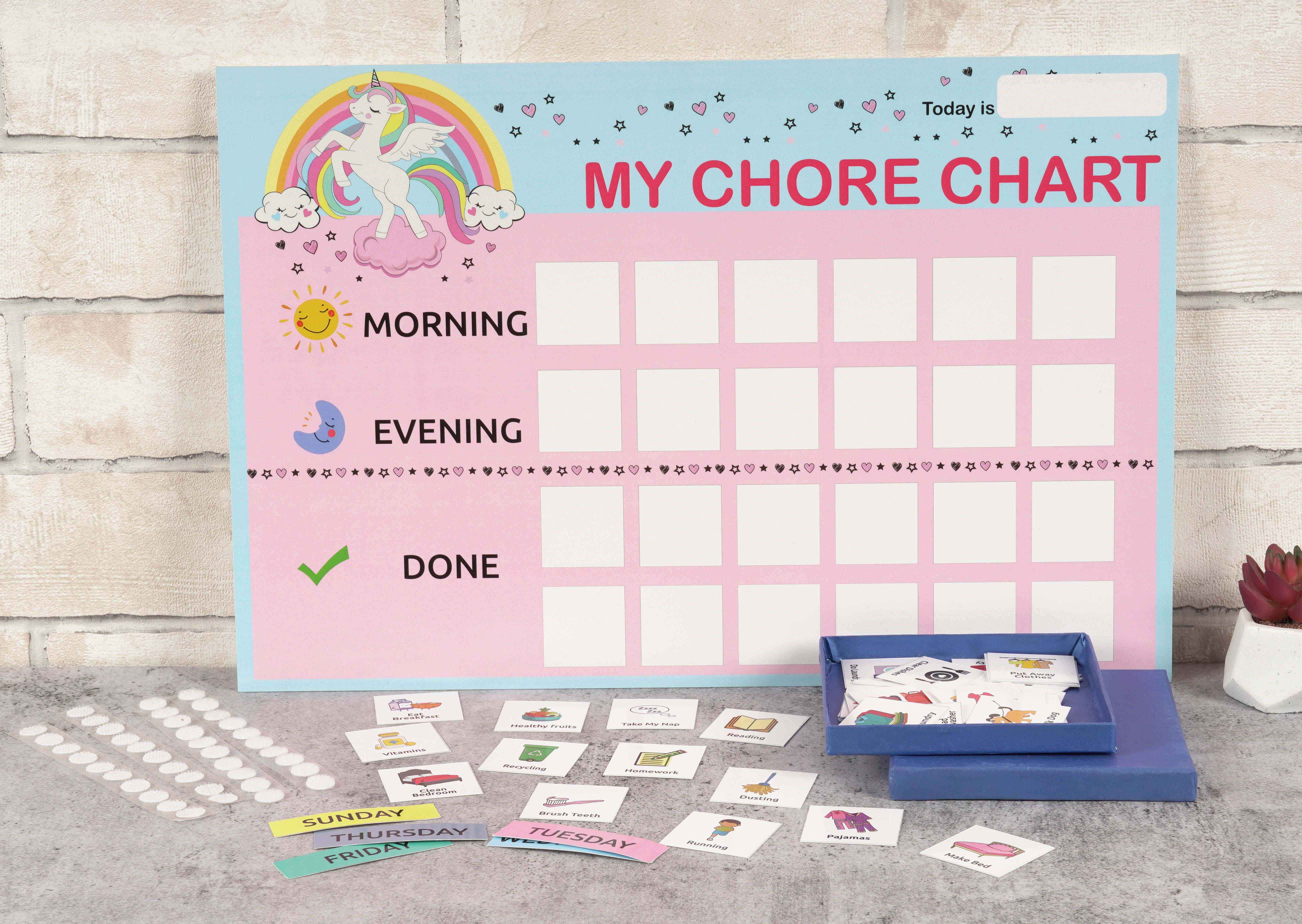 Inkdotpot Kids Daily Responsibility Checklist, To-Do list- Daily Routine- Chore Chart- Morning/Evening Checklist- Daily Task List- Childrens Job Poster-GS