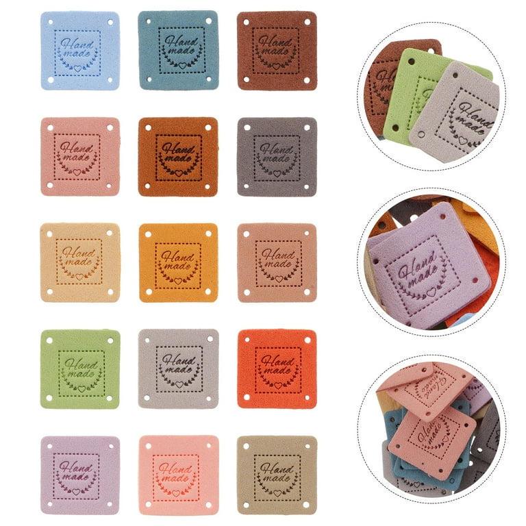 45Pcs pu labels for handmade items Labels Knitting Tags Label Leather