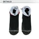 thumbnail image 5 of Calcetines de ciclismo Unique Bargains, absorbentes de sudor, transpirables, anti-fricción, multicolor, negros, tamaño L, neutros, 1 par, 5 of 6