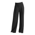 thumbnail image 7 of Stretchy High Waisted Pleated Yoga Pants For Women Wide Leg Loose Pull On Comfy Casual Work Pant, 7 of 7