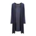 thumbnail image 4 of Xiaoxatg Lightweight Cardigan for Everyday Casual Wear with Open Front Design in Soft Knit Mid Length Open Front Cover Up Women's Cardigan Blue L, 4 of 4